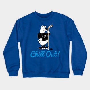 Chill Out! Hockey Polar Bear Crewneck Sweatshirt